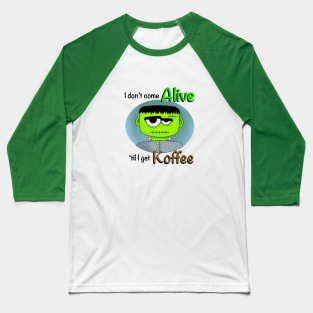 Frankenstein Koffee Baseball T-Shirt